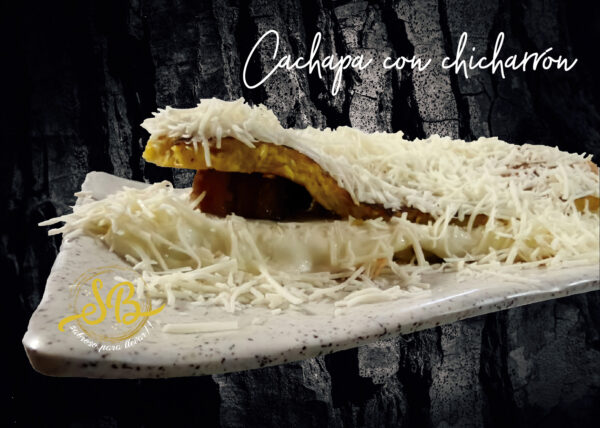 Cachapa con chicharrón